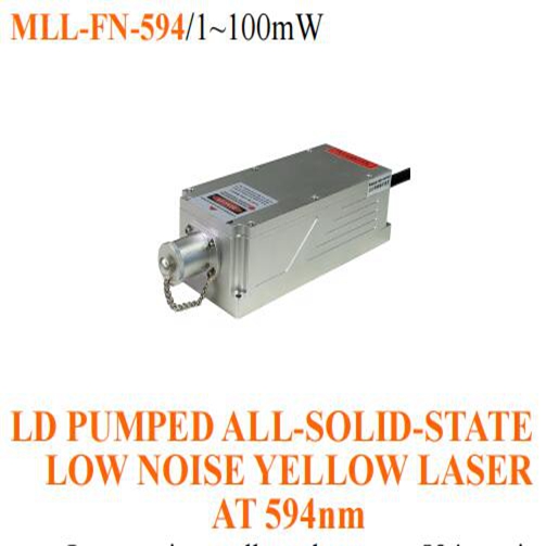 (image for) 594 nm Low Noise Orange Solid State Laser